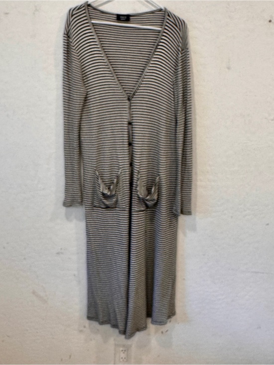 Vici Sweaters - Vici Knit Striped Duster Cardigan Sweater Women’s Medium Black White Striped